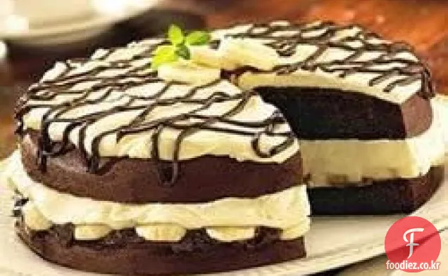 초콜릿 바나나 크림 케이크