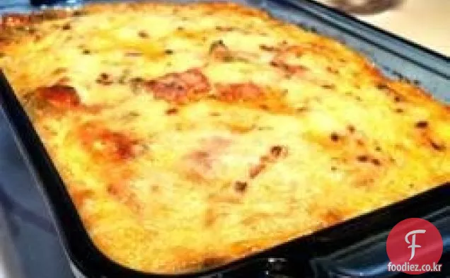 남은 피자 아침 식사 캐서롤