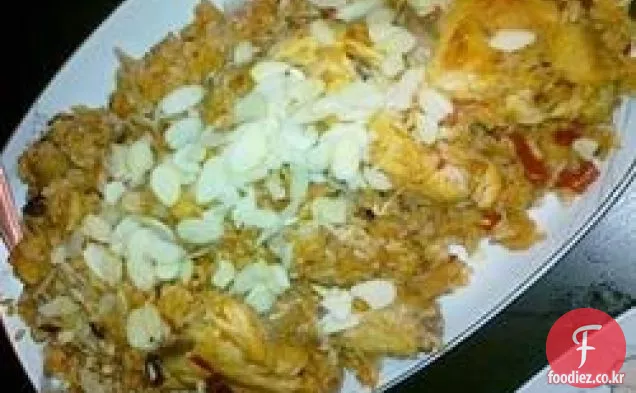 알 카브 사-전통적인 사우디 쌀과 닭고기
