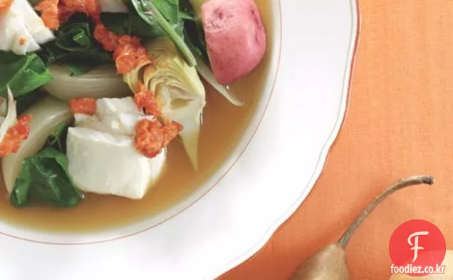 루유와 야채 생선 수프