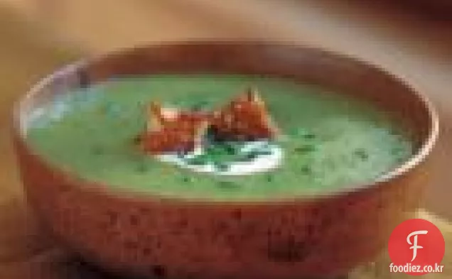 브로콜리-부추 수프