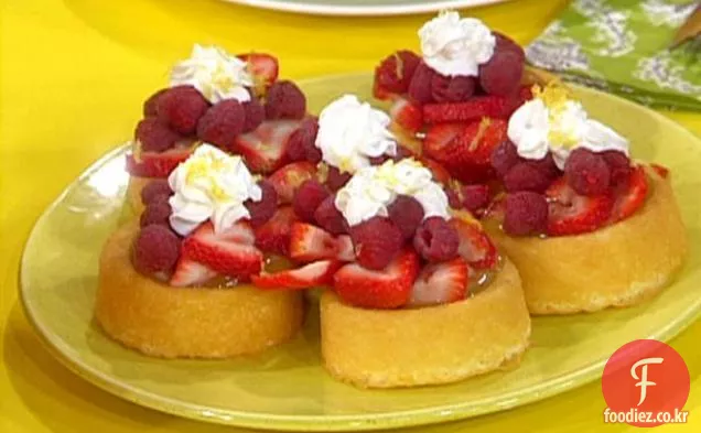 딸기,레몬 커드 케이크