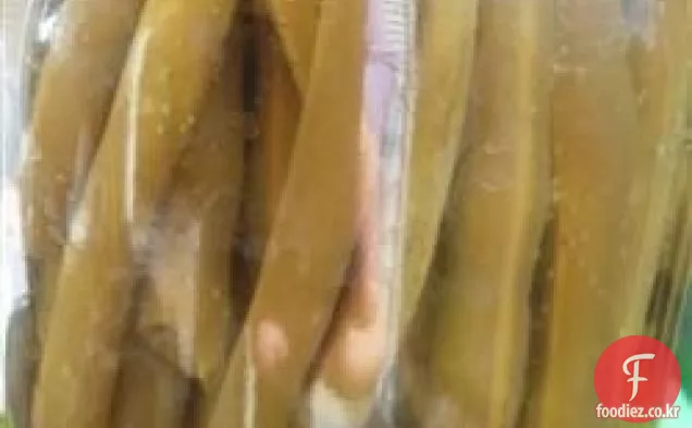 절인 녹색 콩