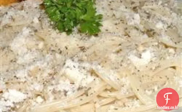 마늘과 바질 스파게티