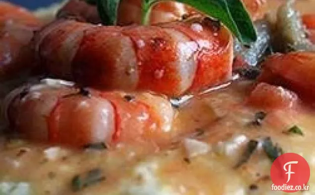 새우와 마늘 치즈 밀가루