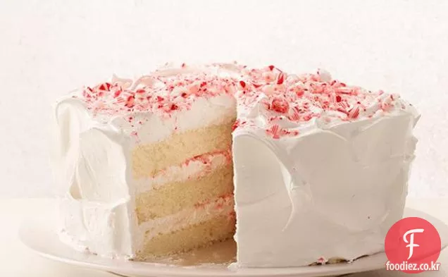 사탕 지팡이 설탕을 입힌 박하 층 케이크