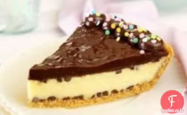 쉬운 초콜릿 칩 치즈 케이크 파이