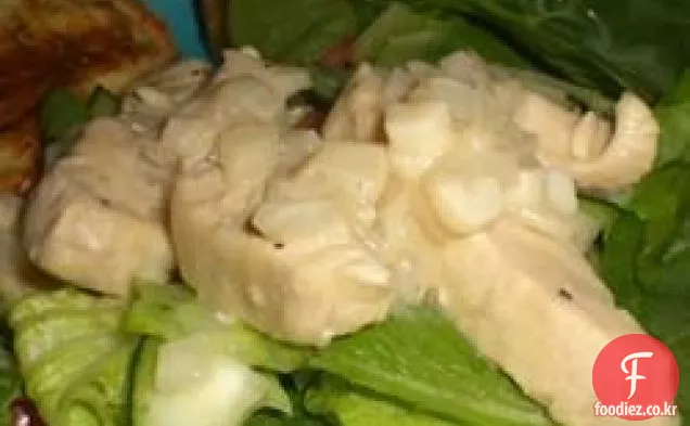 라임 마늘 닭고기와 시금치 샐러드