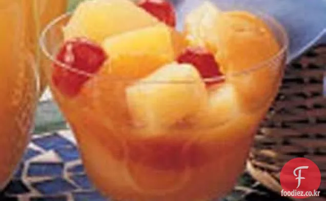 뜨거운 과일 설탕에 절인 과일