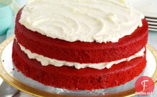 화장 빨간 벨벳 케이크