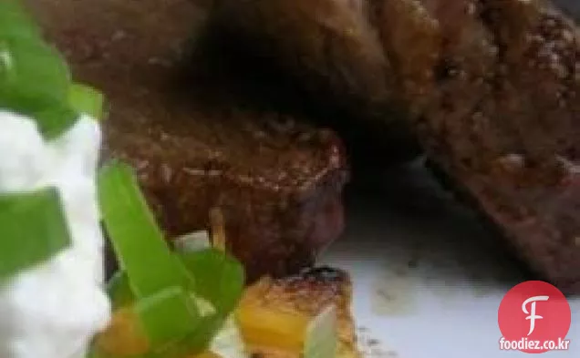 쉬운 바베큐 쇠고기 안심 스테이크