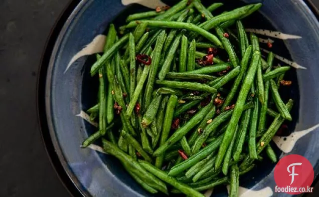 사천 스타일 볶음 중국 긴 콩