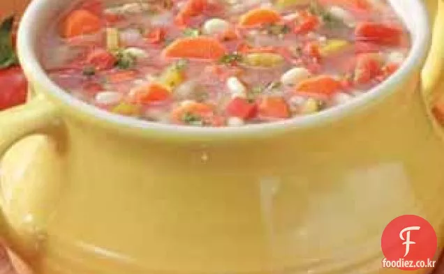 흰콩과 보리 수프