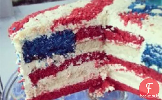 미국 국기 케이크