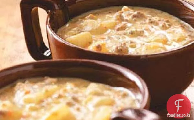 치즈 버거 수프