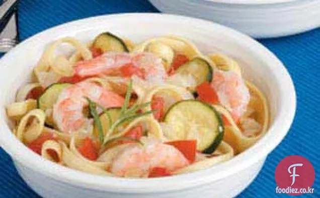 야채 새우 페투치니