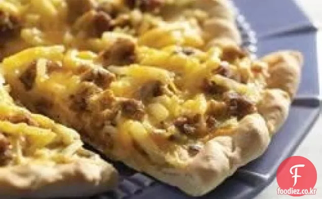 아침 식사 피자