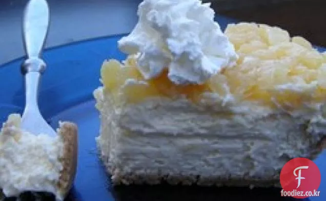 파인애플 치즈 케이크 사각형