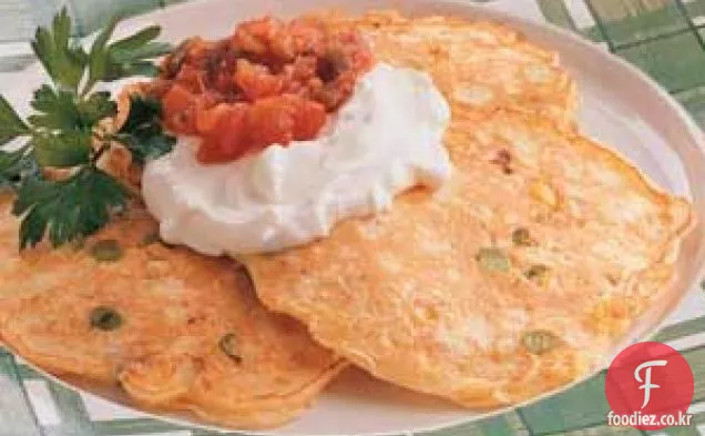 살사 옥수수 케이크