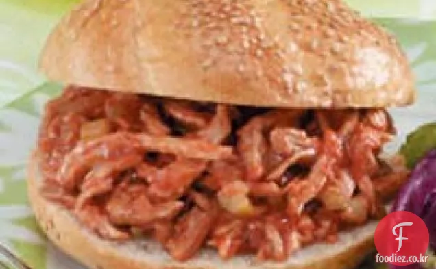 돼지 고기 바베큐 샌드위치