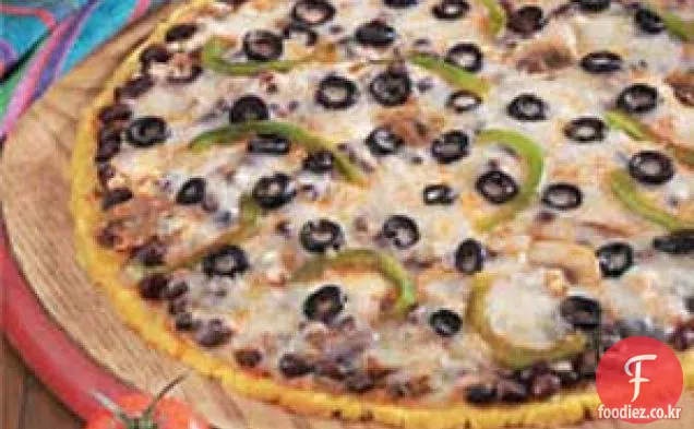 산타페 옥수수 가루 피자