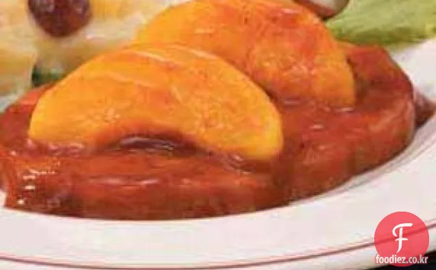 바베큐 햄 앤 복숭아