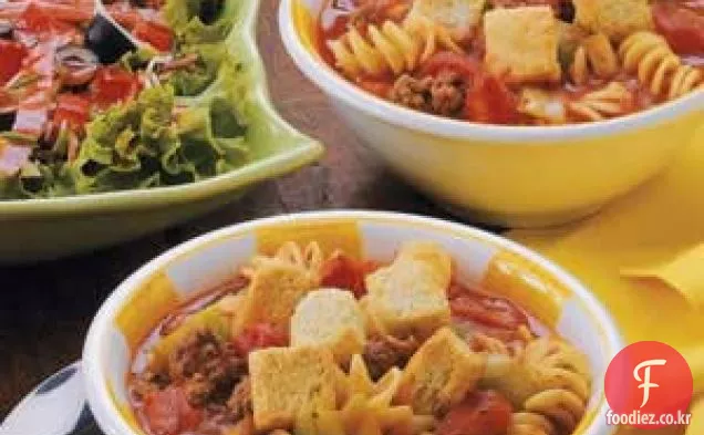 쇠고기 토마토 파스타 수프