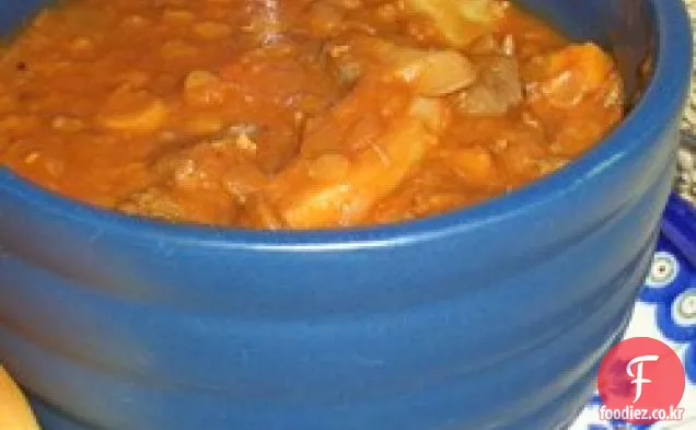 쇠고기 렌즈콩 야채 수프
