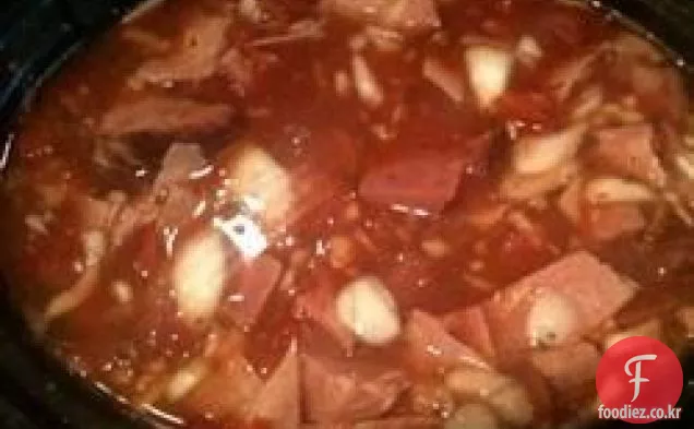 슬로우쿠커 네이비콩수프