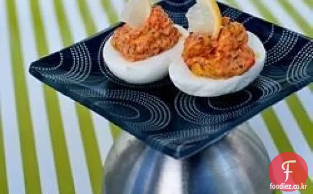 훈제 연어 데빌드 에그