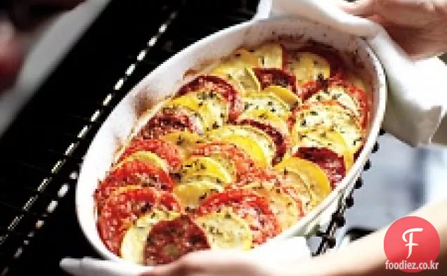 구운 토마토,스쿼시,감자