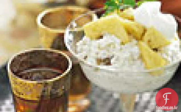 파인애플과 바나나 쿠스쿠스 푸딩