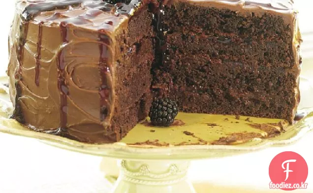 새로운 구식 블랙 베리 초콜릿 스파이스 케이크