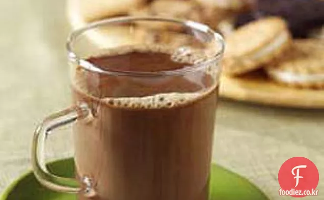 따뜻한 초콜릿 카라멜 커피