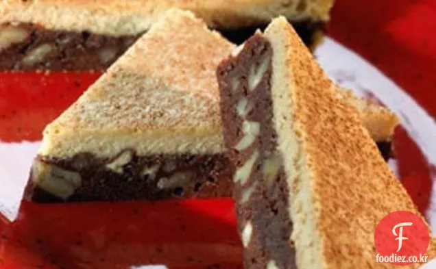 모카 치즈 케이크 삼각형