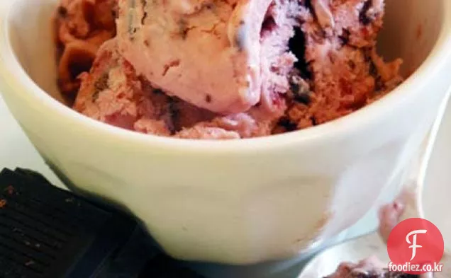 크랜베리와 다크 초콜릿 청크 아이스크림