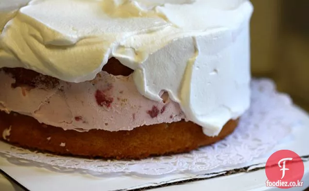 딸기 바닐라 아이스크림 케이크