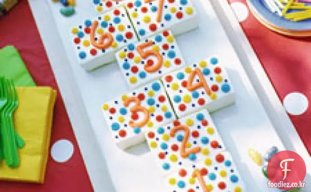 폴카 도트 생일 케이크