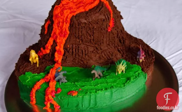 화산 생일 케이크