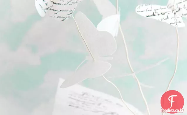 나비 책 케이크