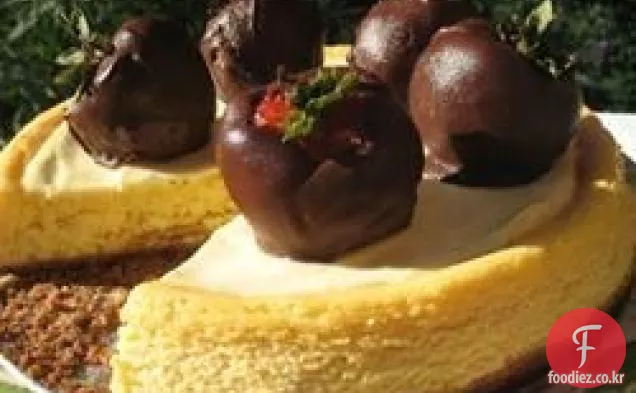 화이트 초콜릿과 열정 과일 치즈 케이크