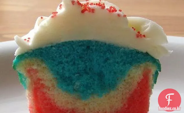 애국 컵 케이크