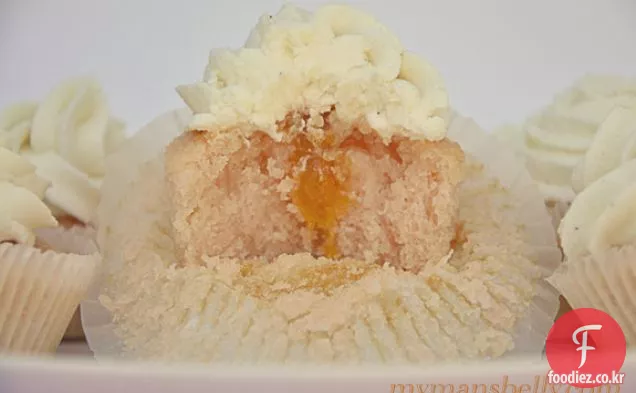 복숭아 벨리니 컵 케이크