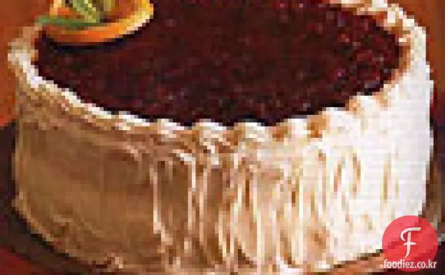 크랜베리 유약 오렌지 레이어 케이크