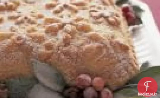 브랜디 버터 유약과 눈송이 케이크