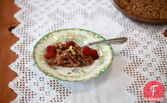 구운 오트밀 아침 식사