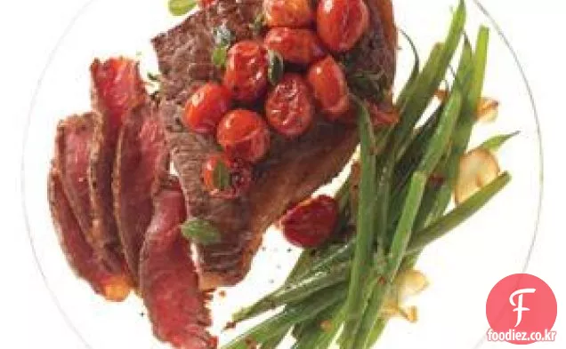 프라이팬 토마토 스테이크