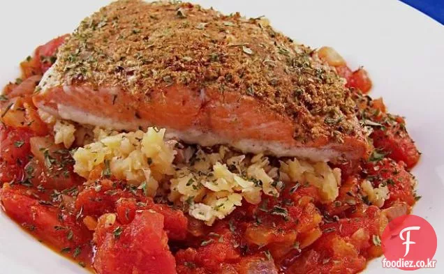 크림 연어 빵