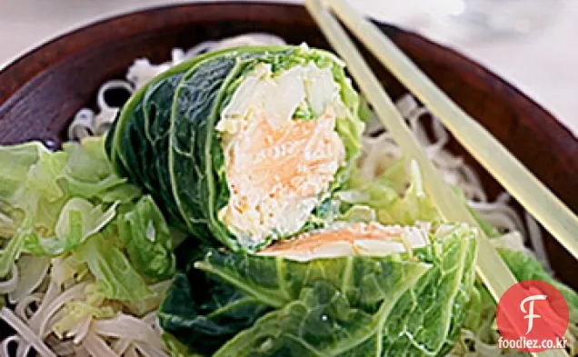 사보이 양배추로 찐 연어