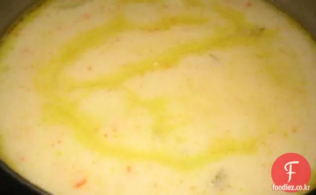 치킨 수프(그리스어,아브 골레 모노 계란/레몬 소스 포함)